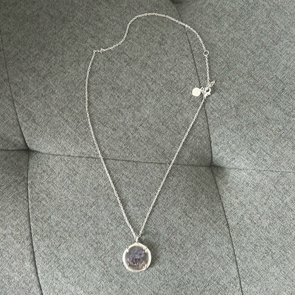 Small Botanical Necklace Pressed Flower Forget Me Nots Catherine Weitzman - Picture 1 of 6